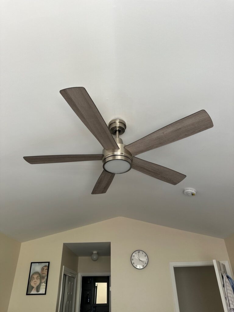 Ceiling Fan with Integrated Light in Vaulted Room — Spartan Home Pros, Ceiling Fan Installation, NJ