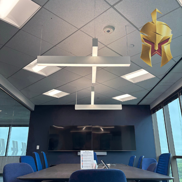 Conference Room Linear Pendant LED Panel Lighting — Spartan Home Pros, Central New Jersey