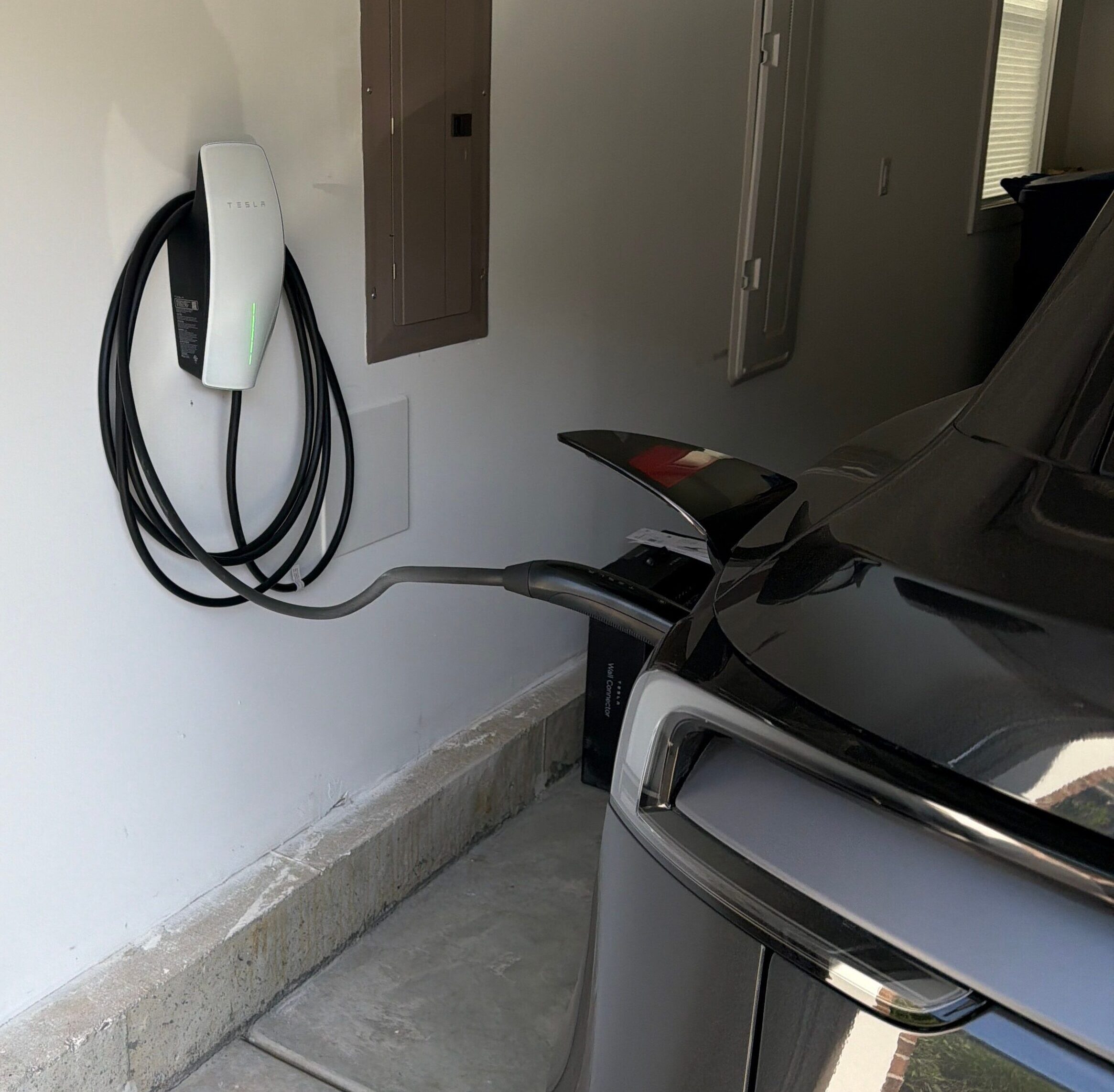 EV charger plugged in edited — Spartan Home Pros, Central New Jersey