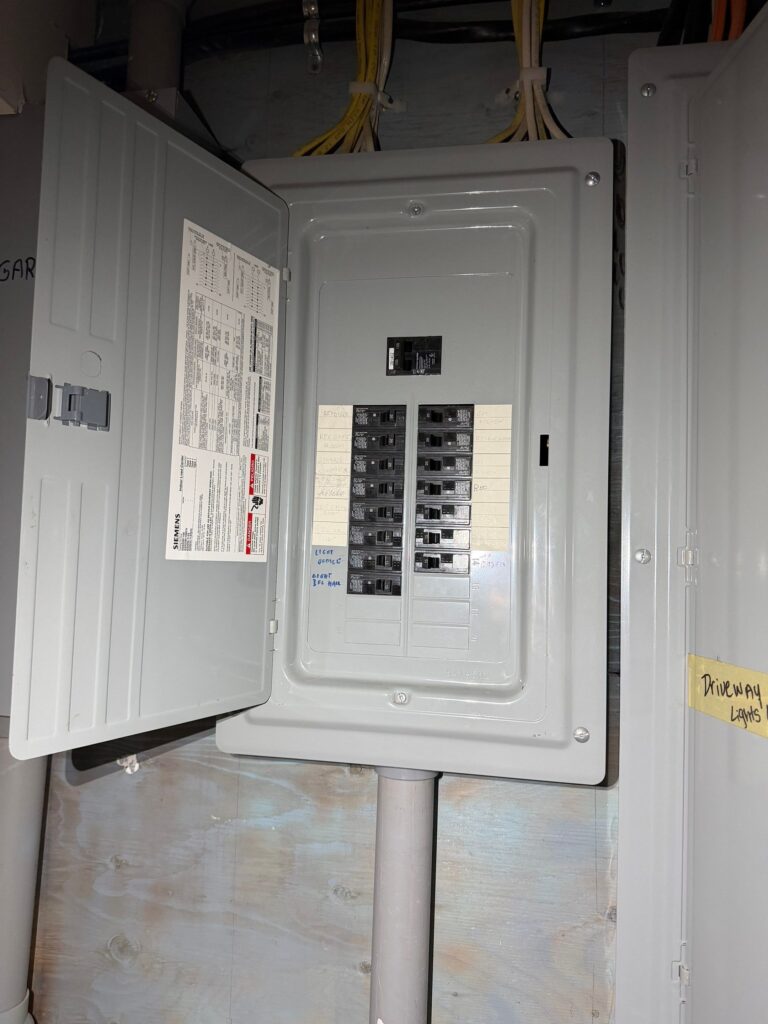 Garage sub-panel installation with a 100-amp Siemens panel — Spartan Home Pros, Central New Jersey