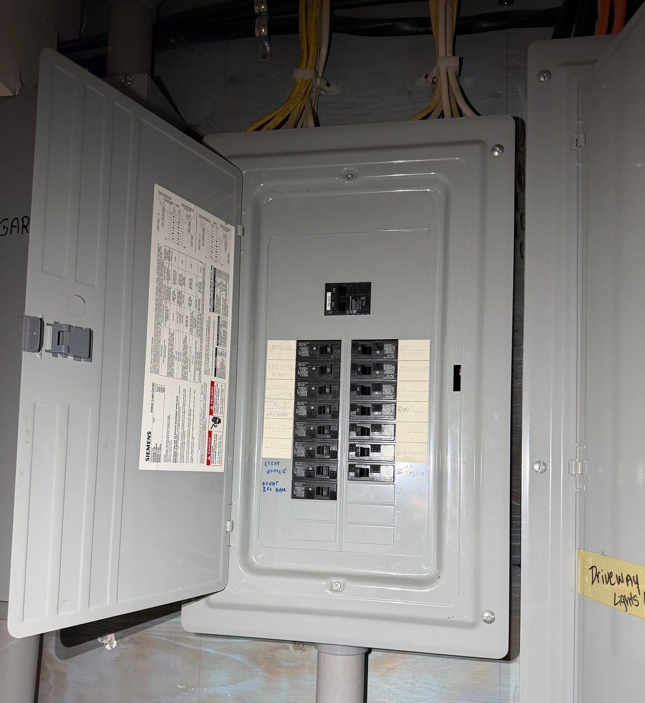 Garage Sub Panel Installation Siemens 100A — Spartan Home Pros, Central New Jersey
