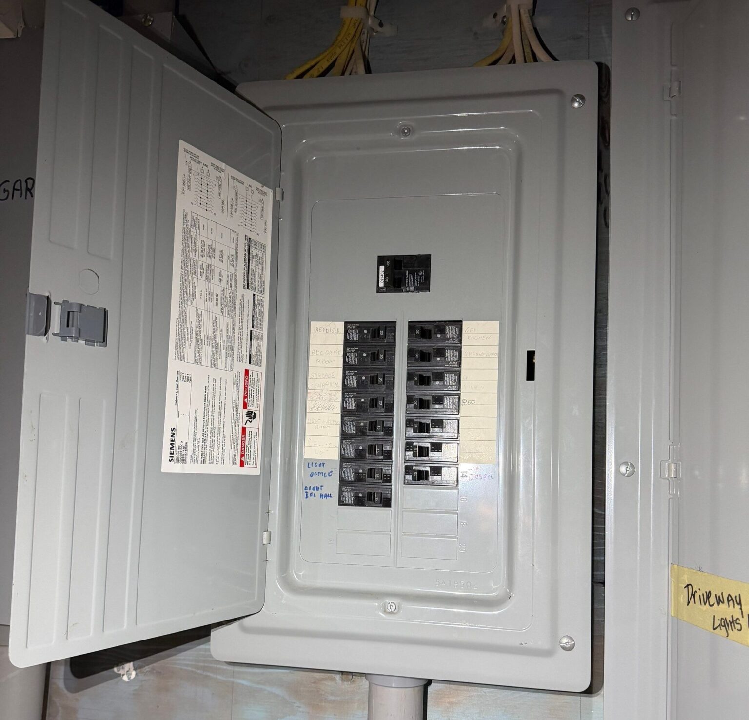 Garage Sub Panel Installation Siemens 100A — Spartan Home Pros, Basking Ridge, NJ