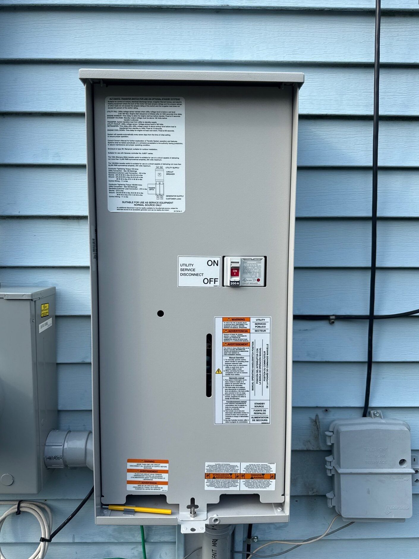 Generac 200A Automatic Transfer Switch ATS Install closed — Spartan Home Pros, Central New Jersey