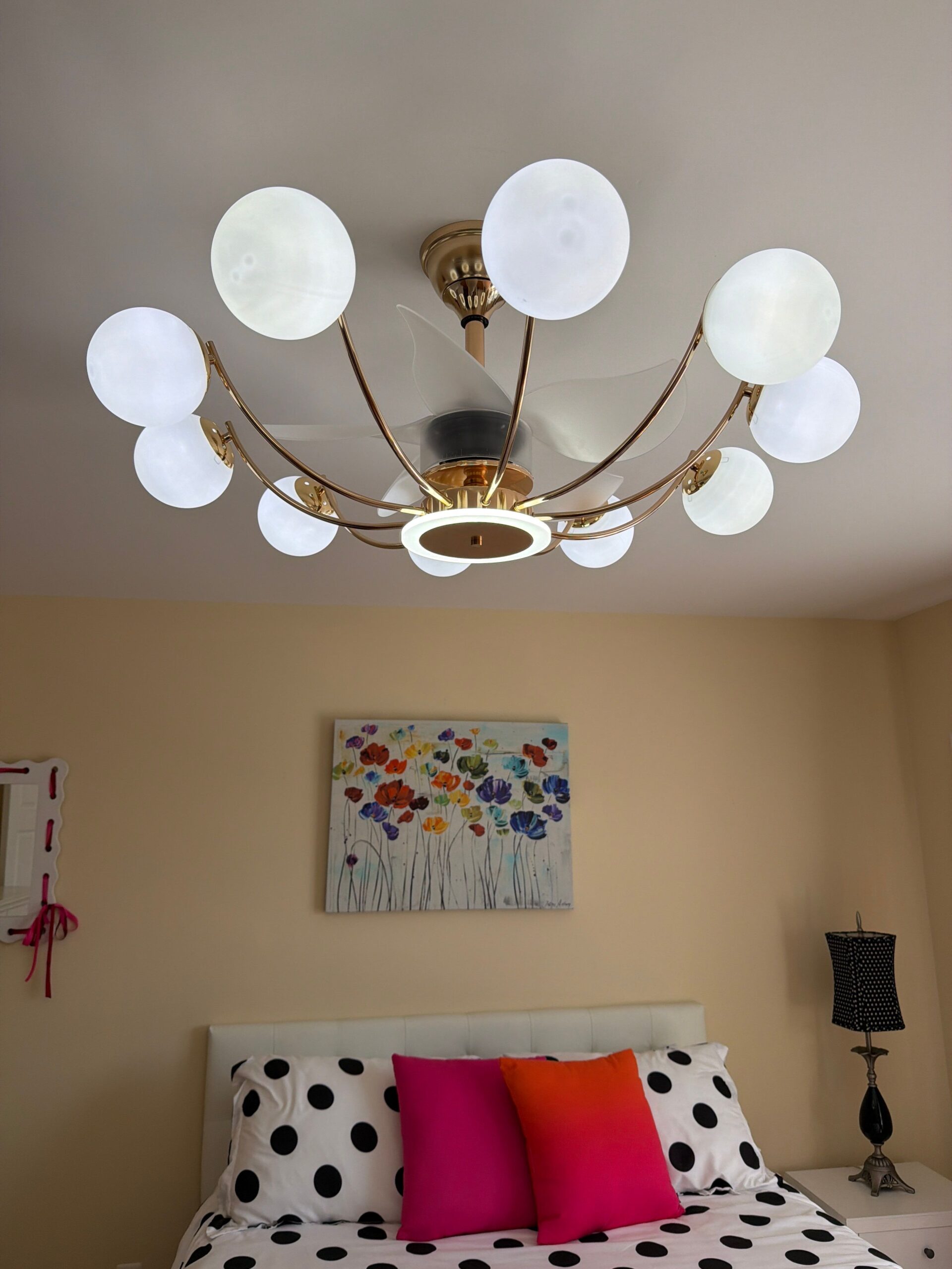 Globe Chandelier with Integrated Fan scaled — Spartan Home Pros, Central New Jersey