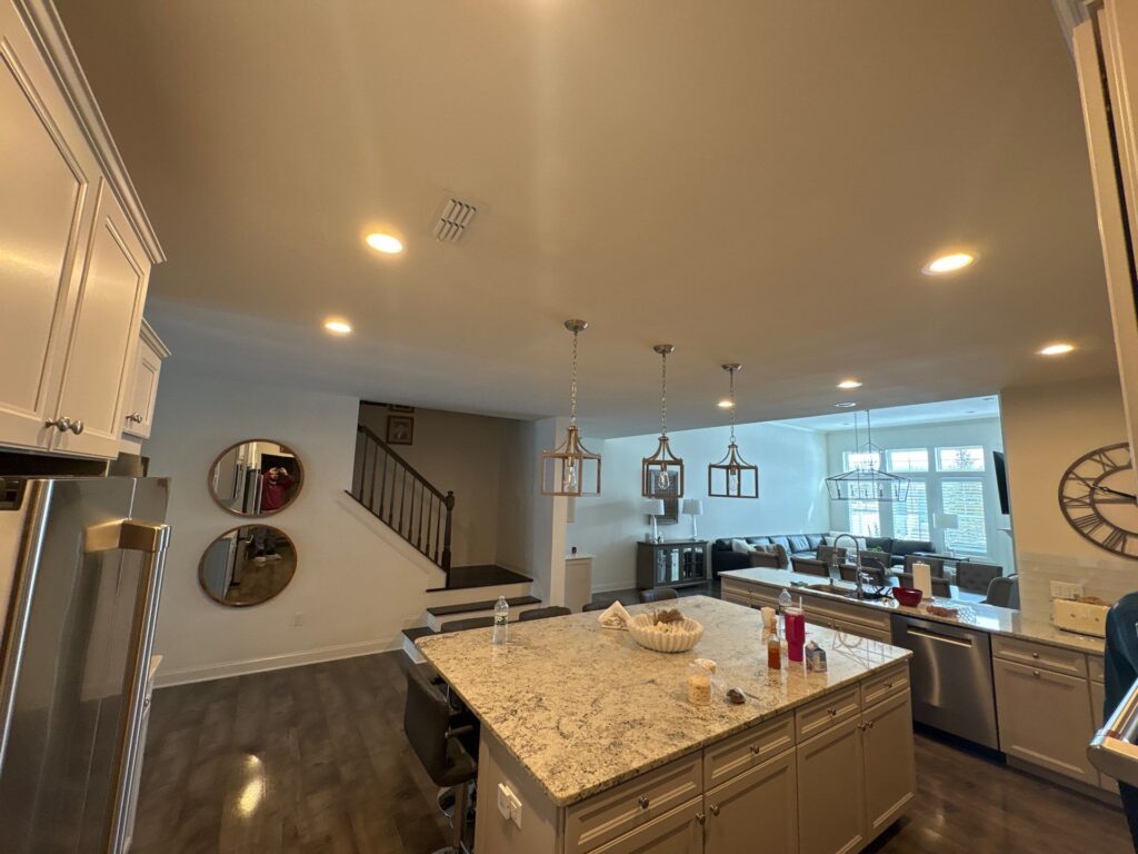 LED recessed lights throughout kitchen ceiling — Spartan Home Pros, Holmdel, NJ