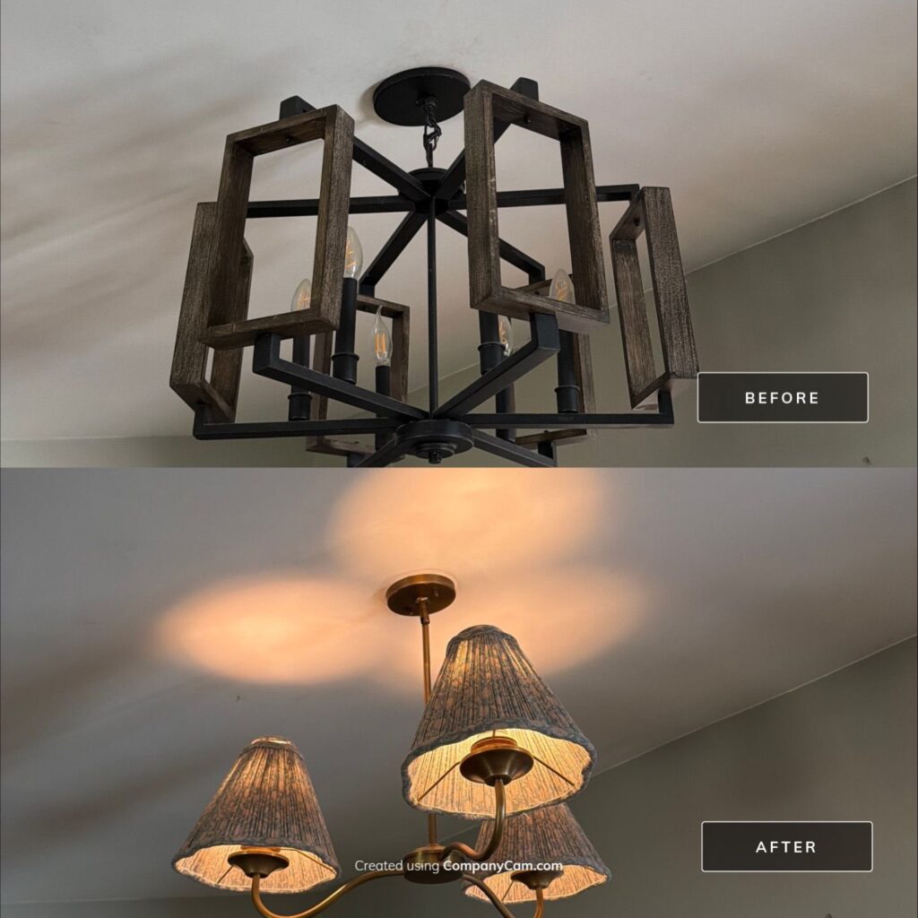 Light fixture replaced by Spartan Home Pros