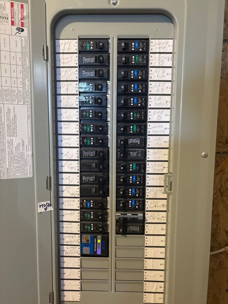 Main panel installation eaton 200-amp with surge protection — Spartan Home Pros, Central New Jersey