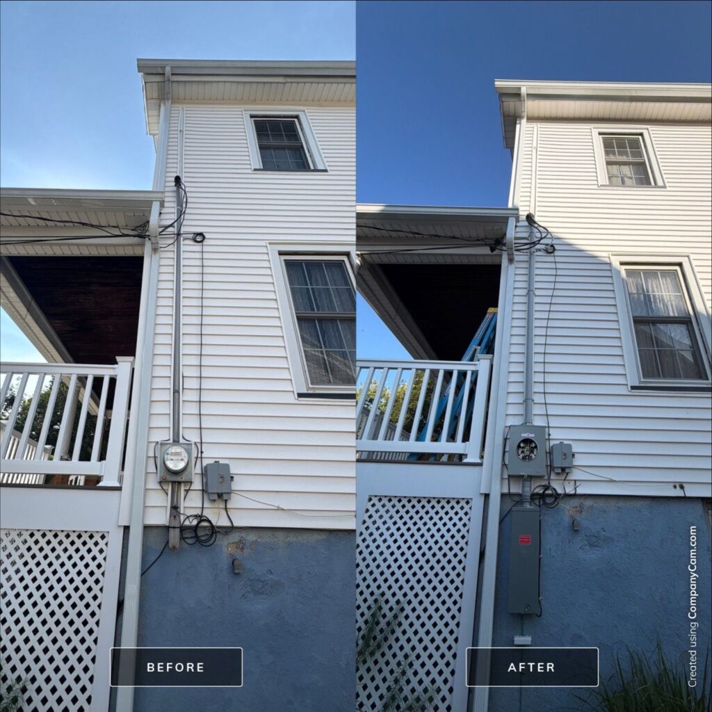Before and after — Meter socket service disconnect upgrade new brunswick — Spartan Home Pros, Central New Jersey