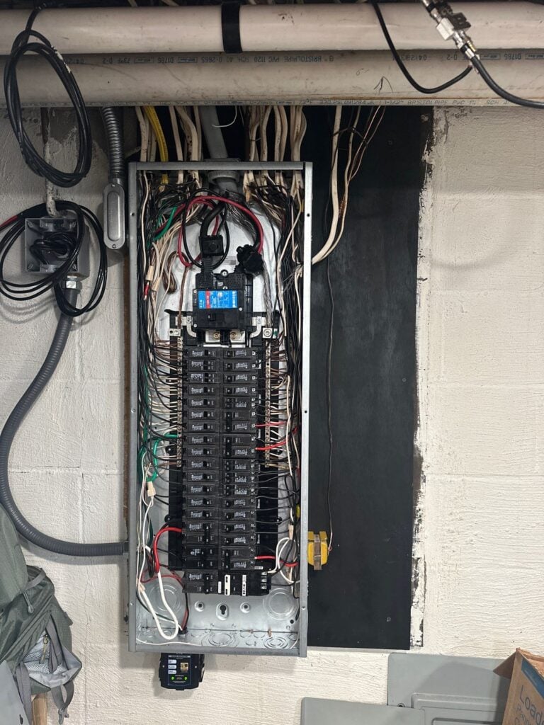Modern breaker panel installed by Spartan Home Pros in a New Jersey home