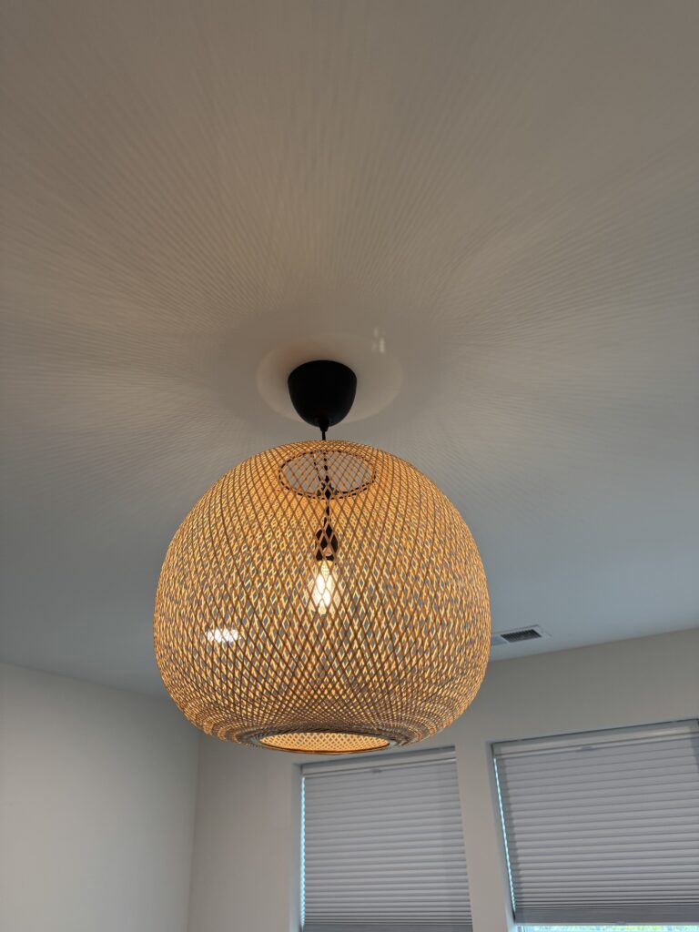 Woven Bamboo Rattan Globe Pendant — Spartan Home Pros, Central New Jersey