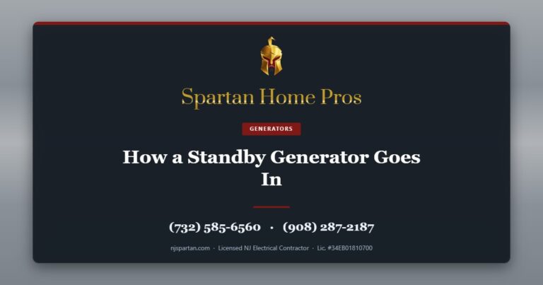 How a Standby Generator Goes In — Spartan Home Pros, licensed New Jersey electrical contractor. Call (732) 585-6560 or (908) 287-2187.