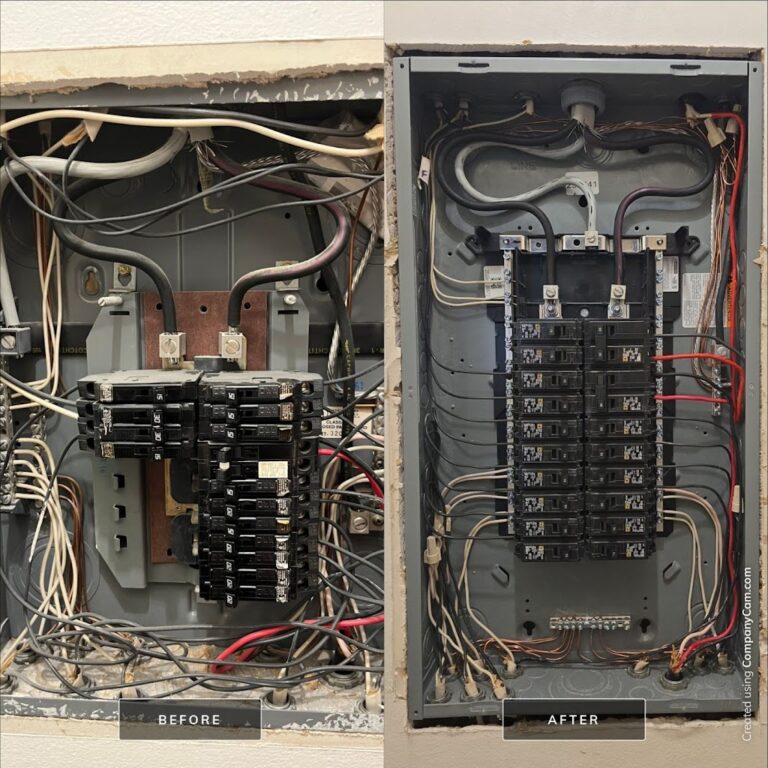 Before and after — Electric panel — Spartan Home Pros, Central New Jersey