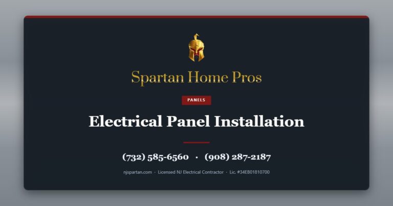 Electrical Panel Installation — Spartan Home Pros, licensed New Jersey electrical contractor. Call (732) 585-6560 or (908) 287-2187.