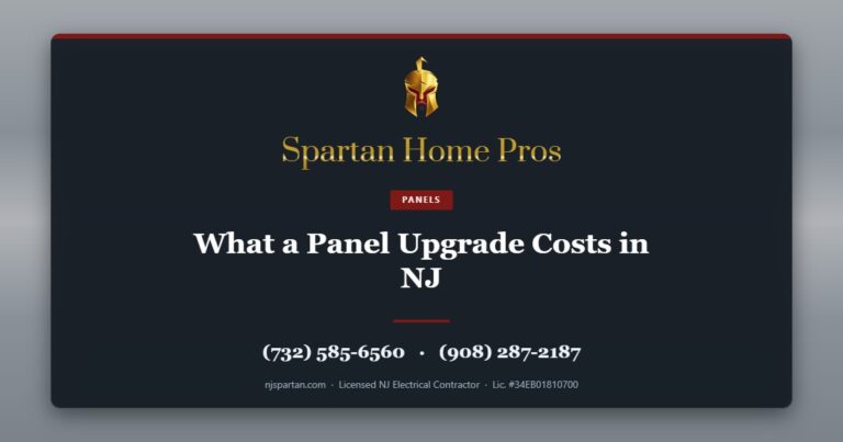 What a Panel Upgrade Costs in NJ — Spartan Home Pros, licensed New Jersey electrical contractor. Call (732) 585-6560 or (908) 287-2187.
