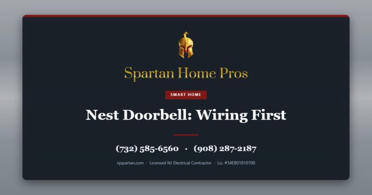 Nest Doorbell: Wiring First — Spartan Home Pros, licensed New Jersey electrical contractor. Call (732) 585-6560 or (908) 287-2187.
