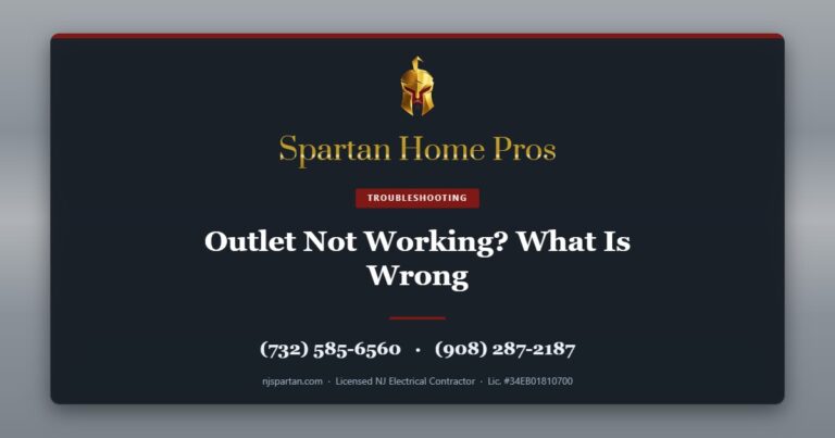 Outlet Not Working? What Is Wrong — Spartan Home Pros, licensed New Jersey electrical contractor. Call (732) 585-6560 or (908) 287-2187.