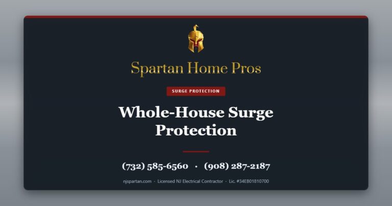 Whole-House Surge Protection — Spartan Home Pros, licensed New Jersey electrical contractor. Call (732) 585-6560 or (908) 287-2187.