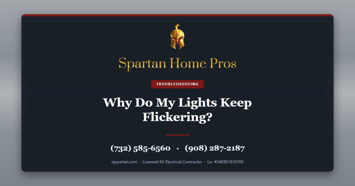 Why Do My Lights Keep Flickering? — Spartan Home Pros, licensed New Jersey electrical contractor. Call (732) 585-6560 or (908) 287-2187.