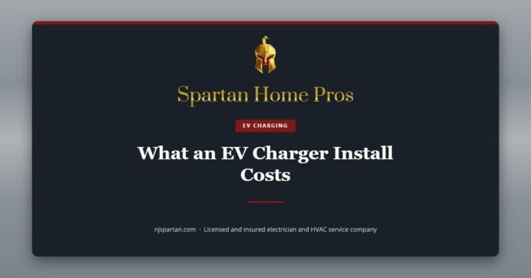 What an EV Charger Install Costs — Spartan Home Pros, a licensed and insured electrician and HVAC service company in New Jersey.
