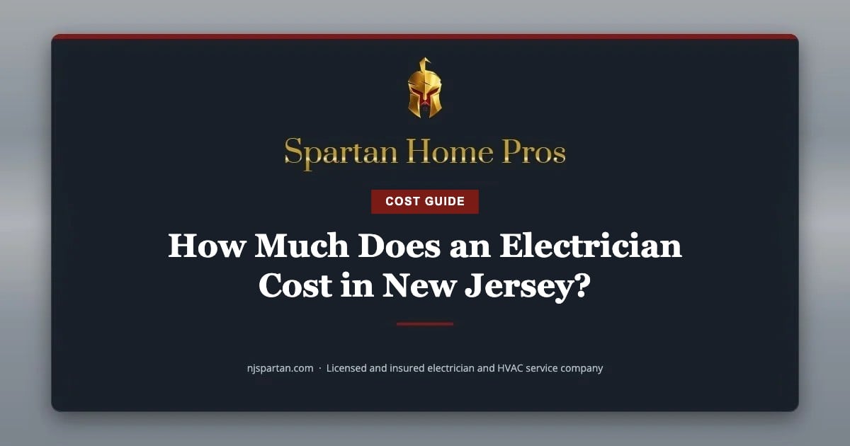 How Much Does an Electrician Cost in New Jersey? — Spartan Home Pros, a licensed and insured electrician and HVAC service company in New Jersey.