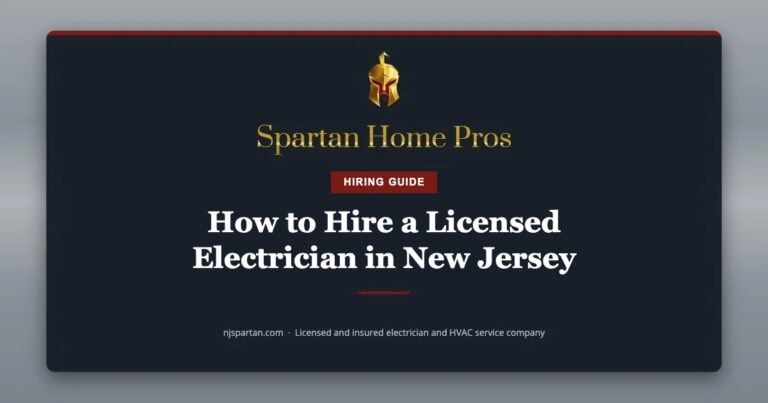How to Hire a Licensed Electrician in New Jersey — Spartan Home Pros, a licensed and insured electrician and HVAC service company in New Jersey.
