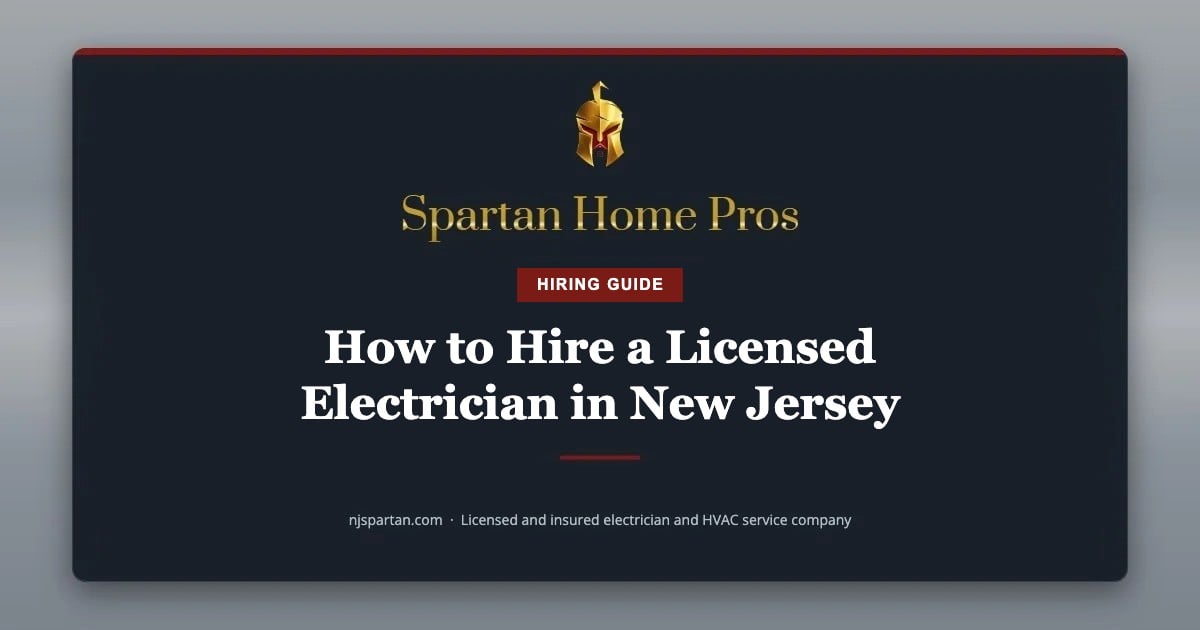How to Hire a Licensed Electrician in New Jersey — Spartan Home Pros, a licensed and insured electrician and HVAC service company in New Jersey.
