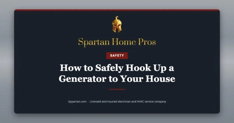 How to Safely Hook Up a Generator to Your House — Spartan Home Pros, a licensed and insured electrician and HVAC service company in New Jersey.
