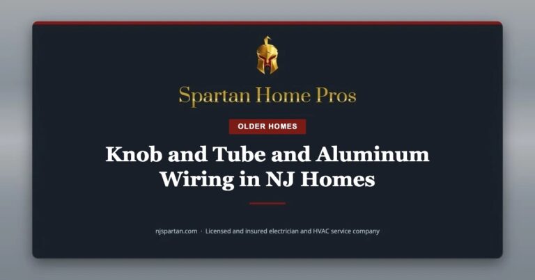 Knob and Tube and Aluminum Wiring in NJ Homes — Spartan Home Pros, a licensed and insured electrician and HVAC service company in New Jersey.