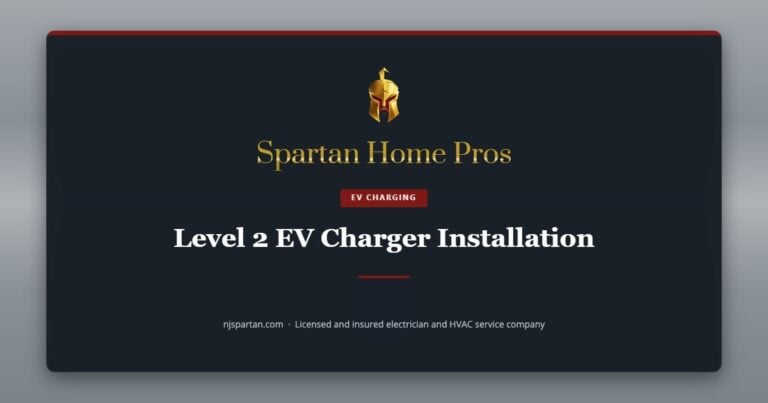 Level 2 EV Charger Installation — Spartan Home Pros, a licensed and insured electrician and HVAC service company in New Jersey.