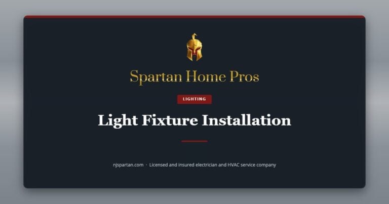 Light Fixture Installation — Spartan Home Pros, a licensed and insured electrician and HVAC service company in New Jersey.
