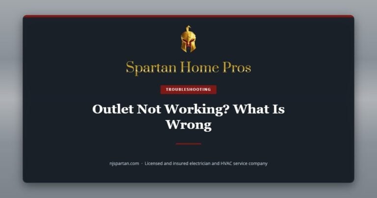 Outlet Not Working? What Is Wrong — Spartan Home Pros, a licensed and insured electrician and HVAC service company in New Jersey.