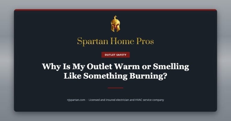 Why Is My Outlet Warm or Smelling Like Something Burning — Spartan Home Pros, a licensed and insured electrician and HVAC service company in New Jersey.