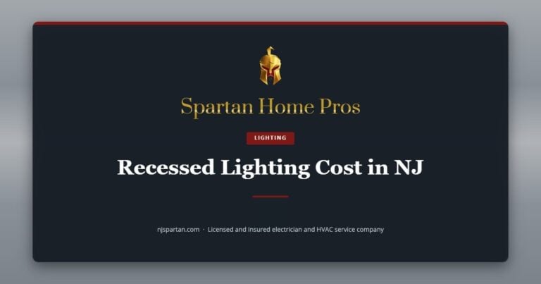 Recessed Lighting Cost in NJ — Spartan Home Pros, a licensed and insured electrician and HVAC service company in New Jersey.