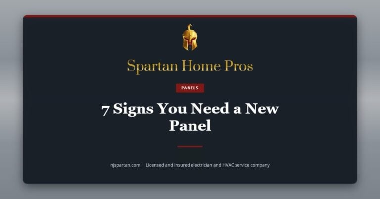 7 Signs You Need a New Panel — Spartan Home Pros, a licensed and insured electrician and HVAC service company in New Jersey.