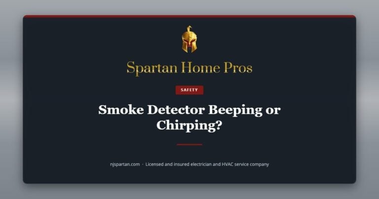 Smoke Detector Beeping or Chirping? — Spartan Home Pros, a licensed and insured electrician and HVAC service company in New Jersey.