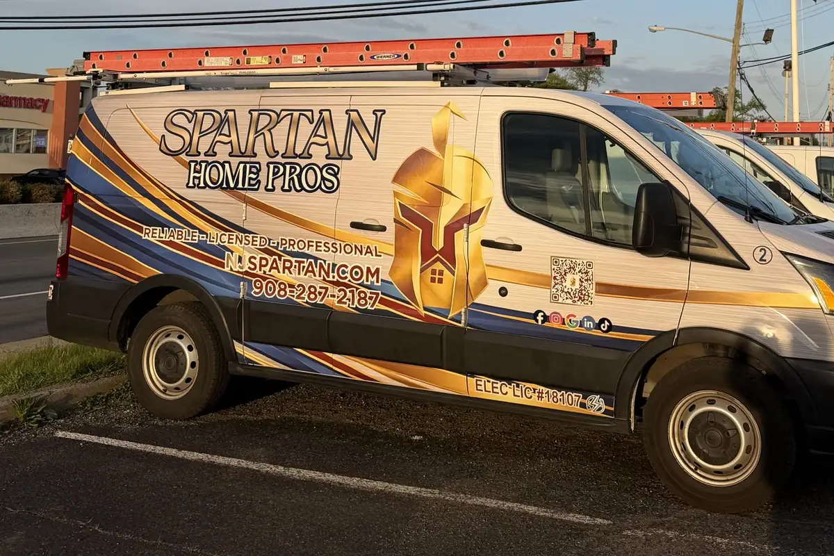 Spartan Home Pros van, ready to send an electrician in Bridgewater, NJ