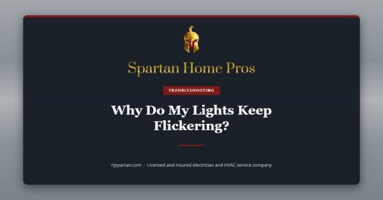 Why Do My Lights Keep Flickering? — Spartan Home Pros, a licensed and insured electrician and HVAC service company in New Jersey.